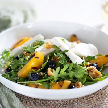 Grilled Peach Blueberry salad