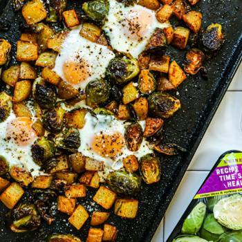 Sheet Pan Brussels Sprouts and Potato Hash