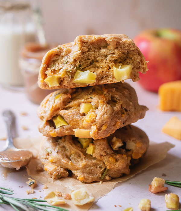 Apple Cheddar Rosemary Biscuits