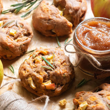 Apple Cheddar Rosemary Biscuits with Maple Apple Butter