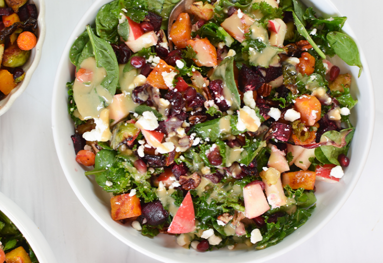 Fall Harvest Salad with Maple Tahini Dressing Heinen's Grocery Store