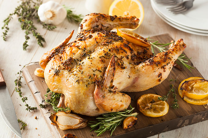 Lemon Herb Whole Roasted Chicken