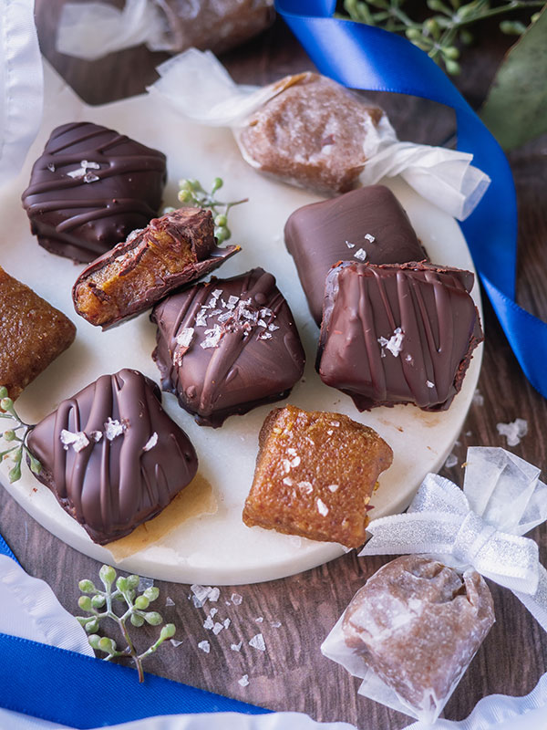 Date-Sweetened Chocolate-Covered Caramel Bites