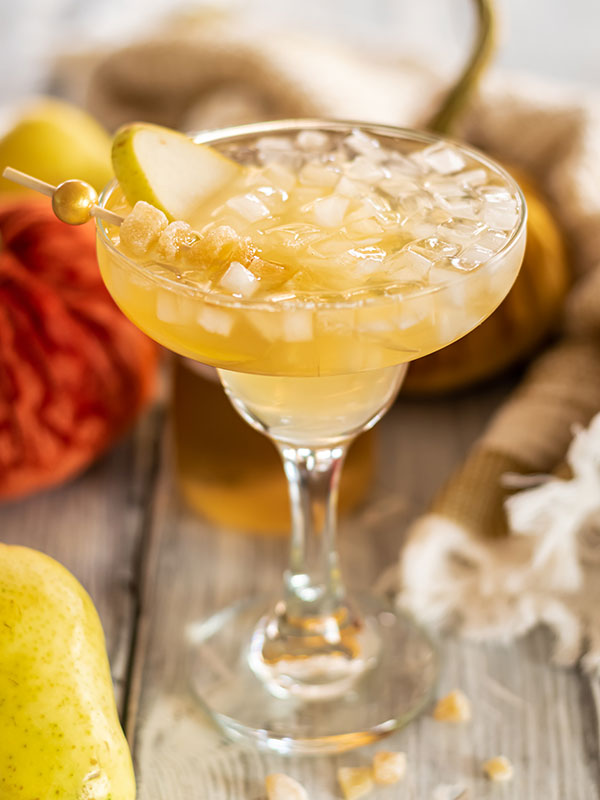Pear Ginger Champagne Cocktail
