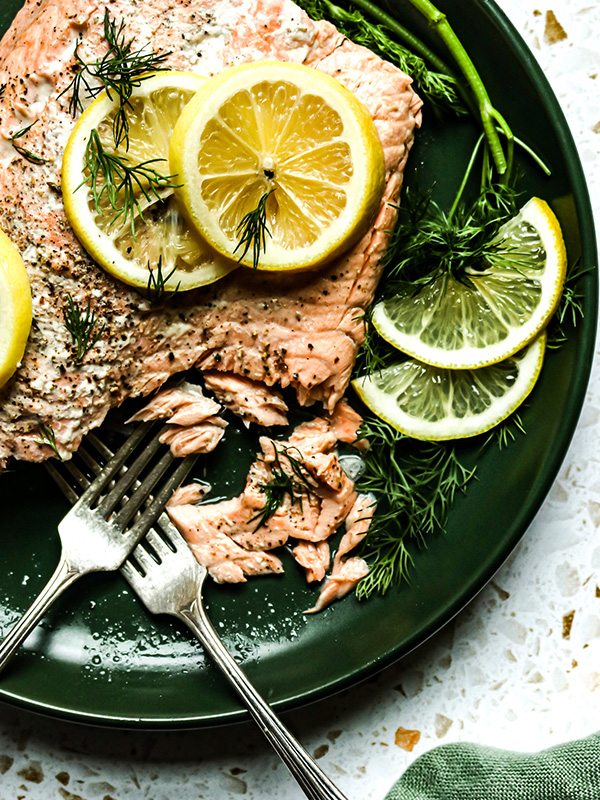 Slow Cooker Poached Salmon 