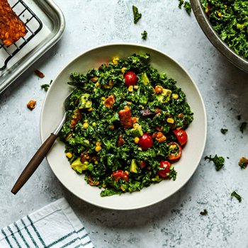 BLT Kale Salad with Tempeh Bacon