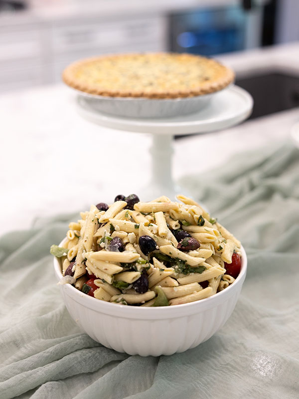 Effortless Baby or Bridal Shower Pasta Salad and Quiche