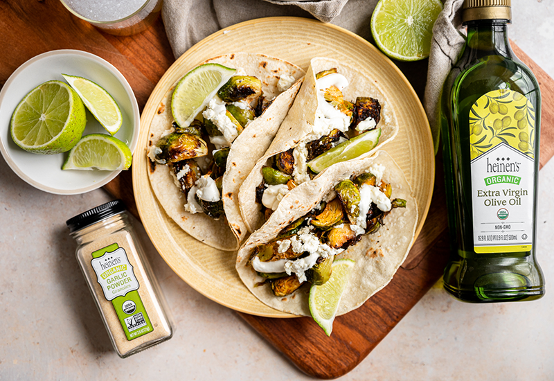 Spicy Brussels Sprouts Tacos