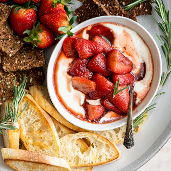 Whipped Goat Cheese with Roasted Strawberries