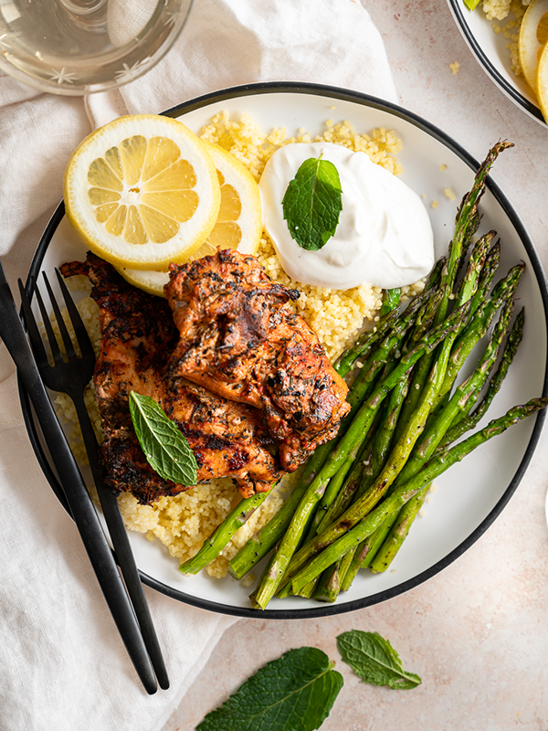 Grilled Moroccan Chicken Thigh Meal