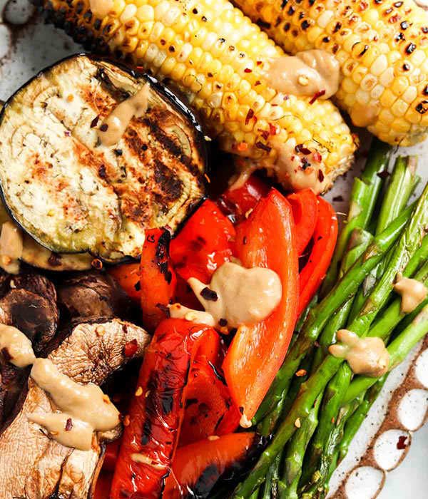 Grilled Vegetables with Tahini