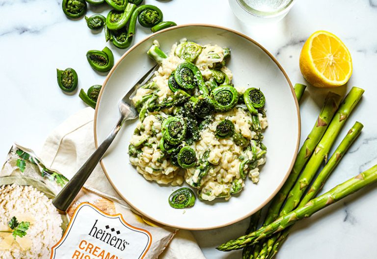 Lemon Risotto with Fiddleheads and Asparagus Heinen's Grocery Store