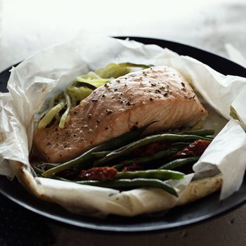 Salmon and Veggies in Parchment