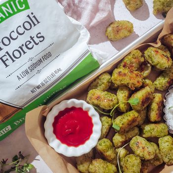 Baked Broccoli Tater Tots in Ketchup