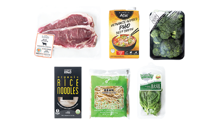 Beef and Broccoli Pho Ingredients