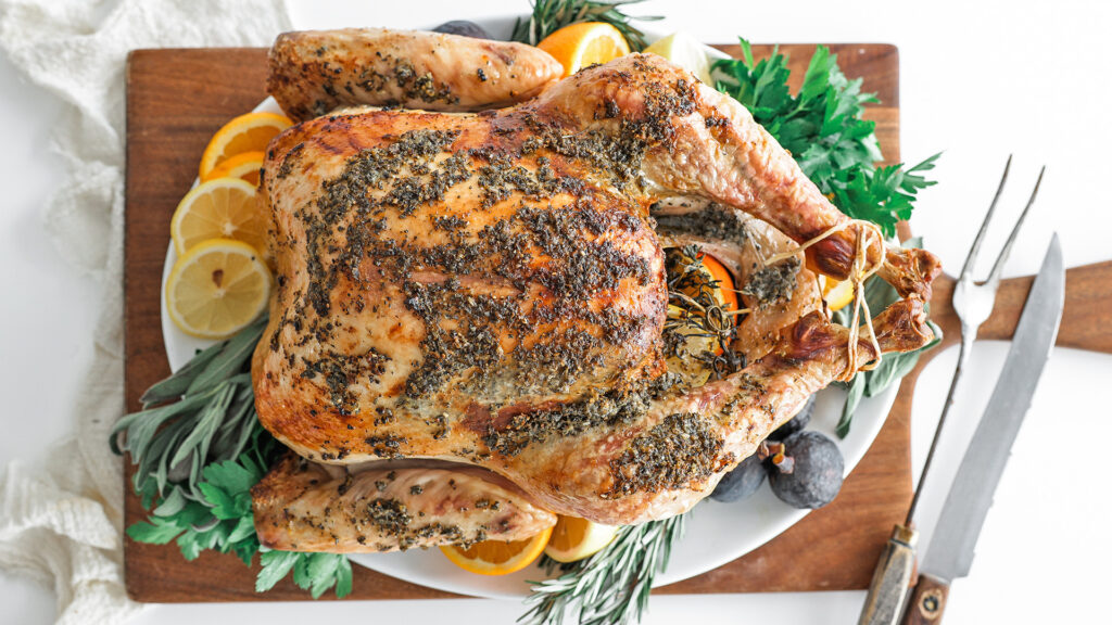 The Best Thanksgiving Turkey  Mayo-Rubbed Turkey with Lemon & Herbs