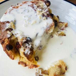 Bread Pudding with Cinnamon and Nutmeg