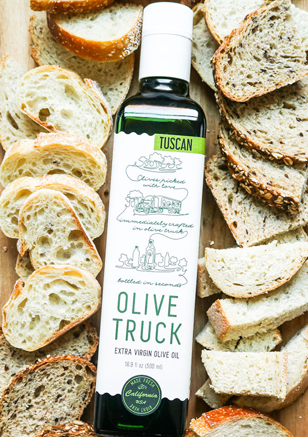 The Olive Truck Olive Oil with Sliced Bread