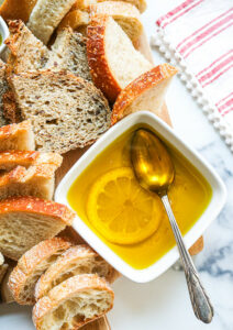 Bread and Olive Oil Dipping Station Heinen's Grocery Store