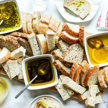 Bread and Olive Oil Dipping Station Heinen's Grocery Store