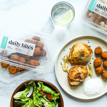 Heinen's Daily Bites Pierogies, Sauerkraut Balls and Salad
