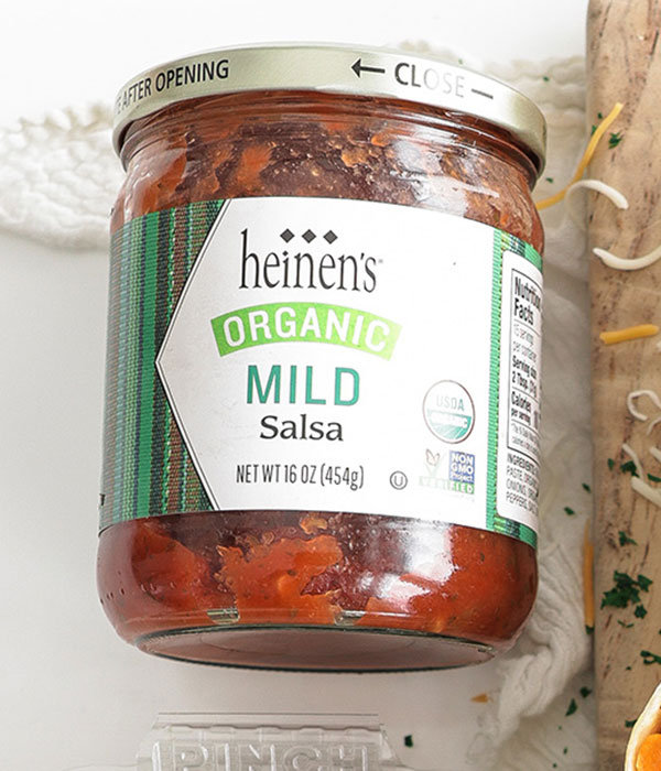 A Jar of Heinen's Organic Mild Salsa
