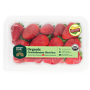 Nature Fresh Farms Organic Greenhouse Grown Strawberries in Packaging