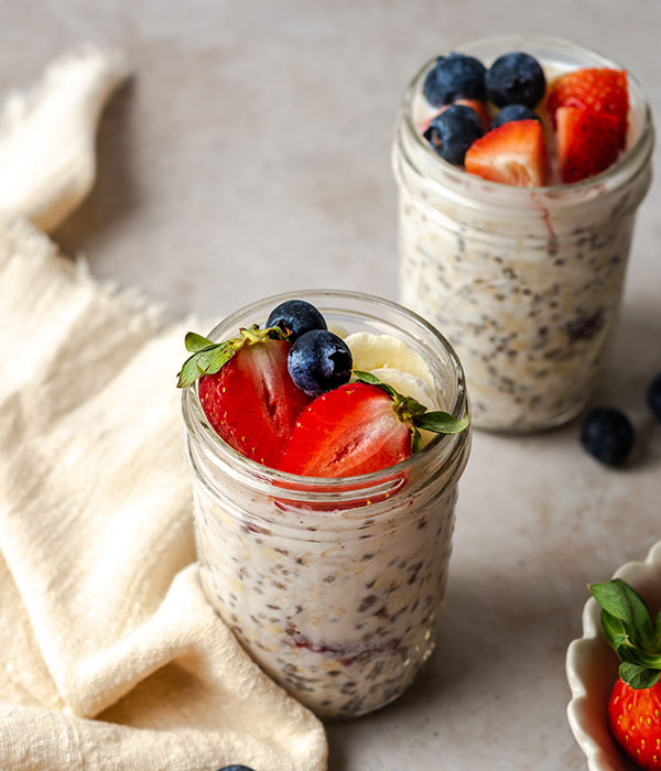 Two Jars Super Food Overnight Oats with Fresh Fruit