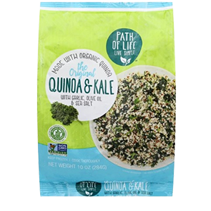 Path of Life Frozen Quinoa and Kale in Packaging