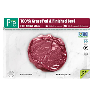 Pre Beef Filet Mignon Steak in Packaging