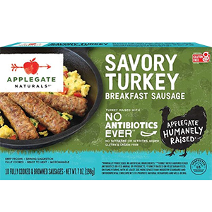 Applegate Naturals Savory Turkey Breakfast Sausage Box