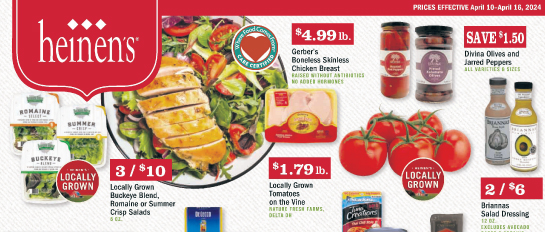 A Section of Heinen's April 10th Weekly Ad