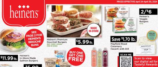 A small portion of Heinen's April 24,2024 Weekly Ad.